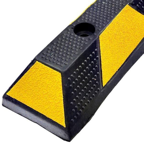 Heavy-Duty Rubber Parking Stop High Visibility