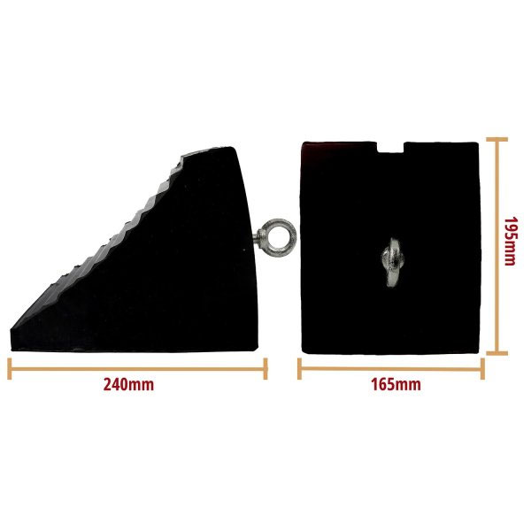 HGV Solid Rubber Wheel Chock