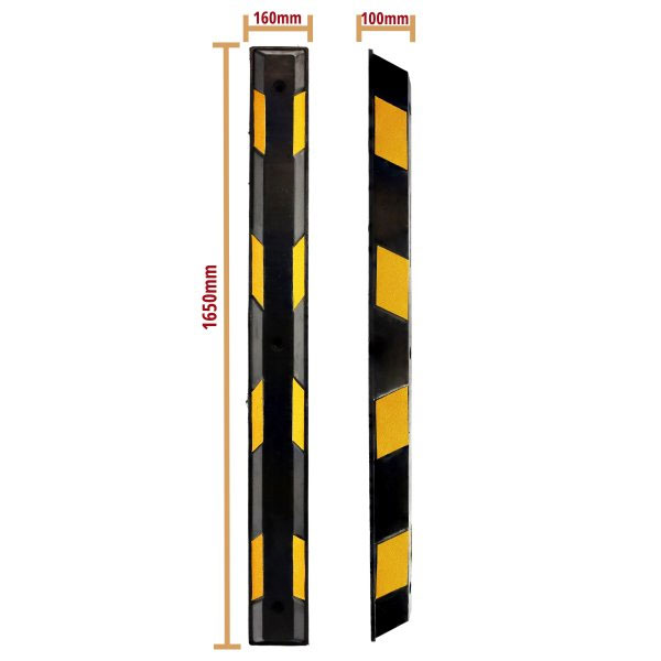 Large Rubber Parking Stop Reflective Kerb