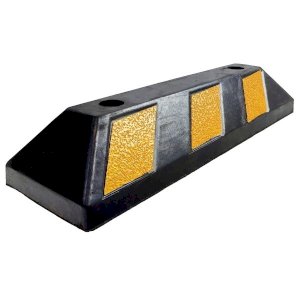 Yellow/Black Recycled Rubber Wheel Stop